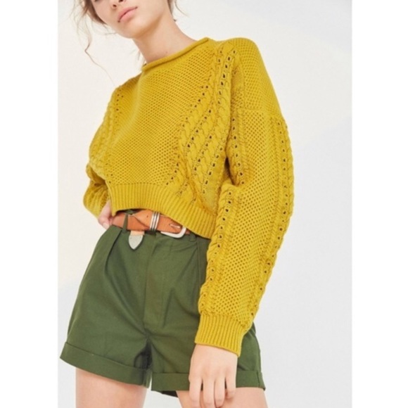 Urban Outfitters Sweaters - XS BDG Mustard Crop Sweater